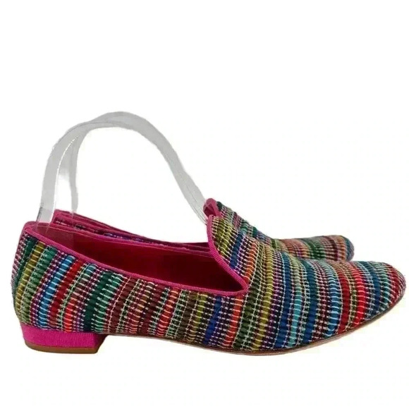 Alberto Gozzi womens flats size 38 multicolored domaine smoking loafers - Picture 2 of 12